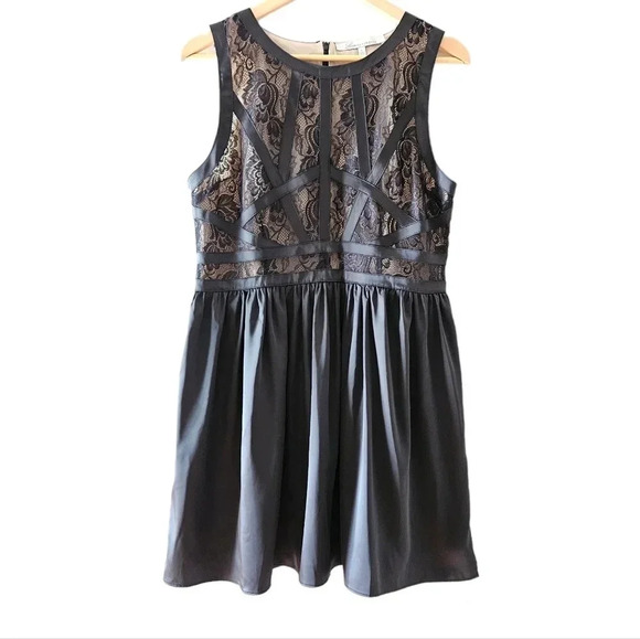 Lovers & Friends Revolve Harmony Black Lace Top Solid  Skirt Mini Black Dress L. - Picture 6 of 16